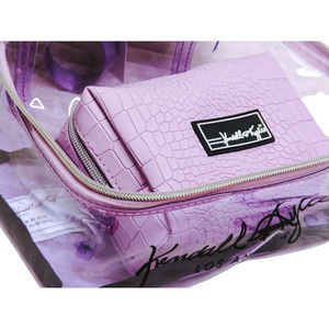 Kendall & Kylie MakeUp Cosmetic 2pc Set Travel Carry-On Bag Purple Lavender NEW